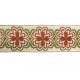 Clover Braid 5cm - Terracotta & Green 