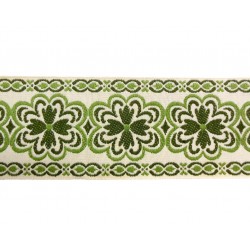 Clover Braid 5cm - Lime & Brunswick Green