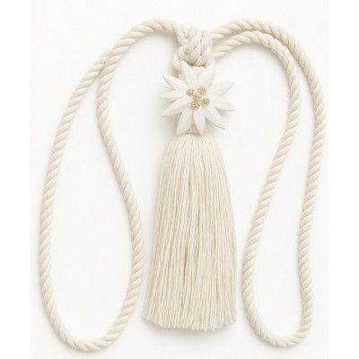 Curtain Tieback with Edelweiss Embellishment