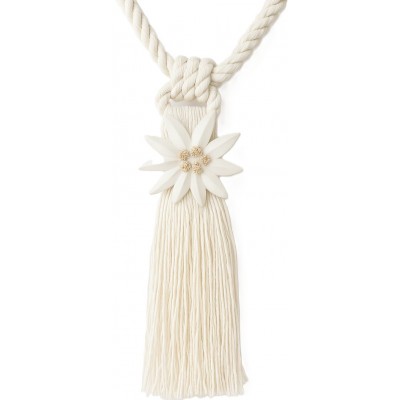 Curtain Tieback with Edelweiss Embellishment