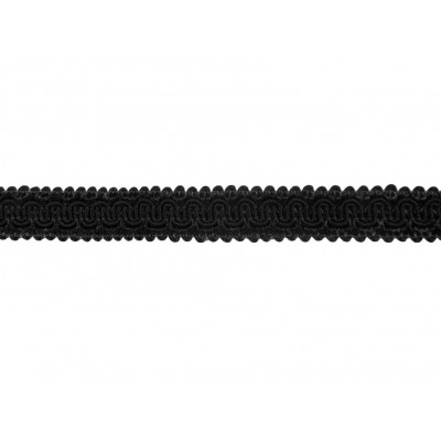 Scroll Gimp Braid - Black