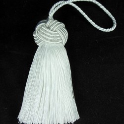 Decorative Key Tassel - White