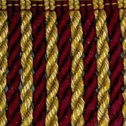 Bullion Fringe - Burgundy & Gold