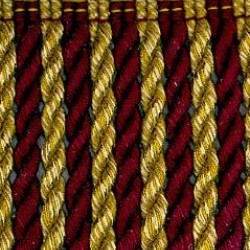 Bullion Fringe - Burgundy & Gold