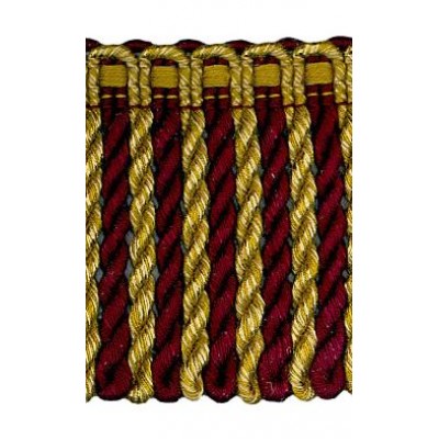 Bullion Fringe - Burgundy & Gold