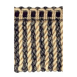 Bullion Fringe - Black & Beige