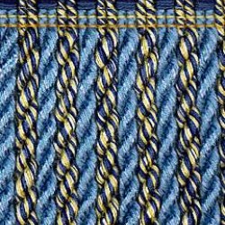 Bullion Fringe - Blue & Gold