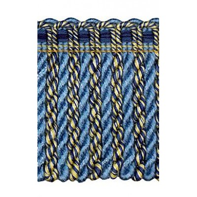 Bullion Fringe - Blue & Gold