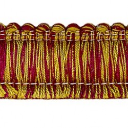 Brush Fringe - Burgundy & Gold