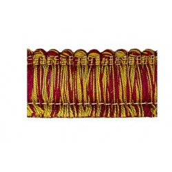 Brush Fringe - Burgundy & Gold