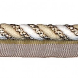 Flanged Cord - Beige & White