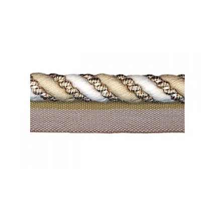 Flanged Cord - Beige & White