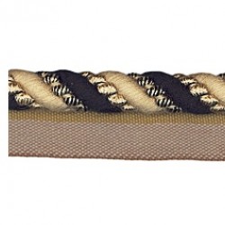 Flanged Cord - Black & Beige