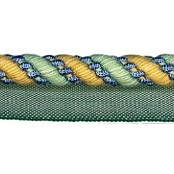 Flanged Cord - Green,Blue & Gold