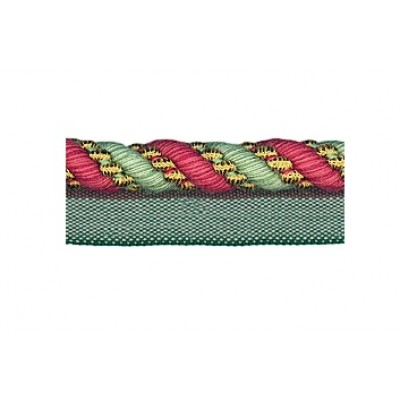 Flanged Cord - Green,Pink & Gold