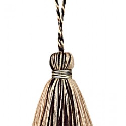 Small Key Tassel - Black & Beige