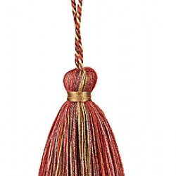 Small Key Tassel - Terracotta & Gold