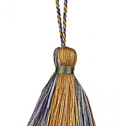 Small Key Tassel - Green, Blue & Gold