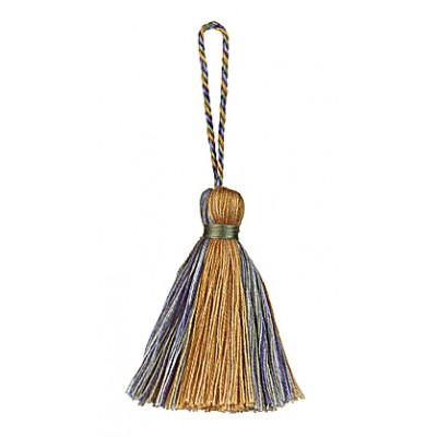 Small Key Tassel - Green, Blue & Gold