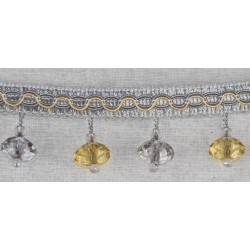 Bohemian Beaded Fringe Silver & Gold