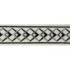 Decorative Braid Trim - Diamond Pattern Ebony & Grey