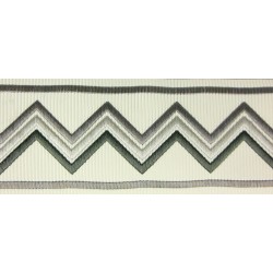 Decorative Border - Zig Zag Pattern Grey