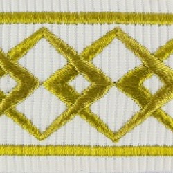 Decorative Braid Trim - Diamond Pattern Gold