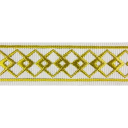 Decorative Braid Trim - Diamond Pattern Gold