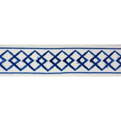 Decorative Braid Trim - Diamond Pattern Navy Blue
