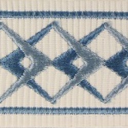 Decorative Braid Trim - Diamond Pattern Silvery Blue