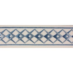 Decorative Braid Trim - Diamond Pattern Silvery Blue