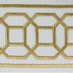 Decorative Border - Octagon Pattern Gold.