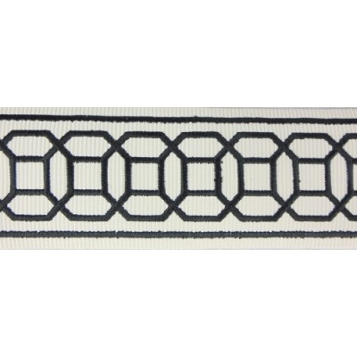 Decorative Border - Octagon Pattern Black