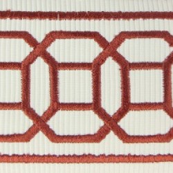 Decorative Border - Octagon Pattern Paprika