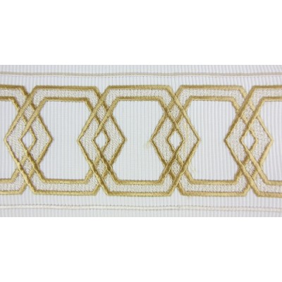 Decorative Border - Geometric Pattern Soft Gold