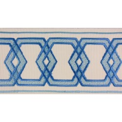 Decorative Border - Geometric Pattern Mid/Light Blue