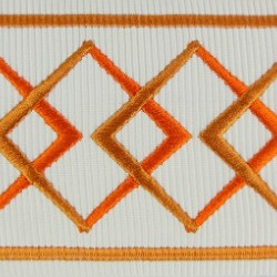 Decorative Border - Diamond Pattern Orange