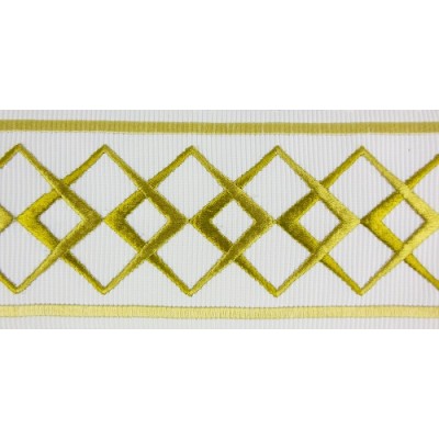 Decorative Border - Diamond Pattern Old Gold