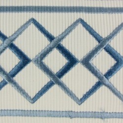 Decorative Border - Diamond Pattern Slate Blue