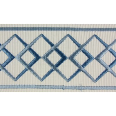 Decorative Border - Diamond Pattern Slate Blue