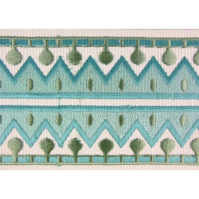 Decorative Border - Zig Zag Pattern Teal