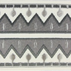 Decorative Border - Zig Zag Pattern Grey/Silver