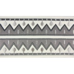 Decorative Border - Zig Zag Pattern Grey/Silver