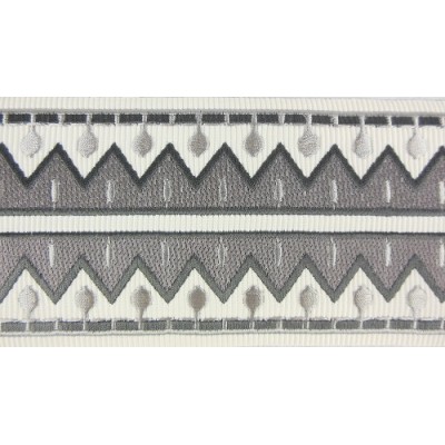 Decorative Border - Zig Zag Pattern Grey/Silver