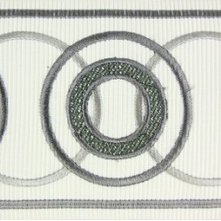 Decorative Border - Inner Circles Pattern Grey/Silver