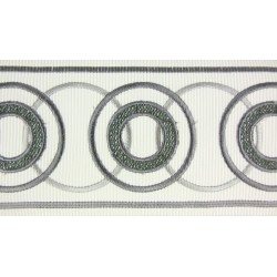 Decorative Border - Inner Circles Pattern Grey/Silver