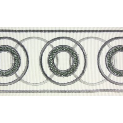Decorative Border - Inner Circles Pattern Grey/Silver