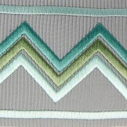 Decorative Border - Zig Zag Pattern Grey/Teal