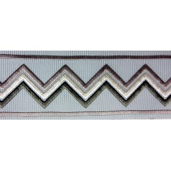 Decorative Border - Zig Zag Pattern Grey/Grey