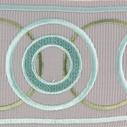 Decorative Border - Inner Circles Pattern Grey/Teal